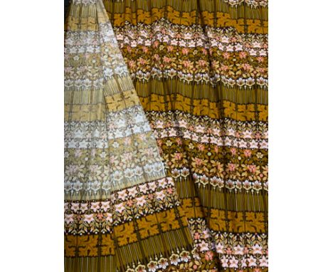 Pair of retro curtains, Candida, designed by Peter Hall, 244cm wide x 214cm long 
