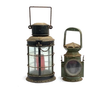 A British Railways military issue dated 1945 railway hand lamp with maker's plaque for C. Eastgate &amp; Son Ltd Birmingham, 