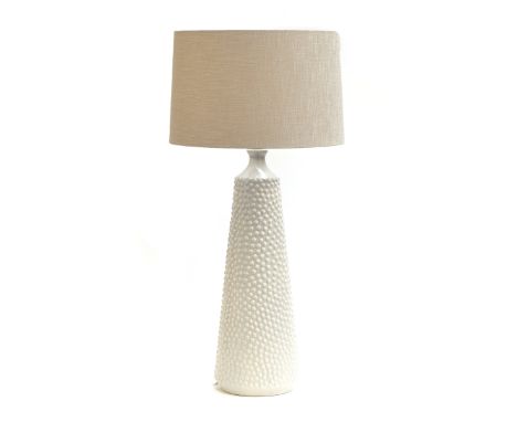 Interior design interest: A Heathfield &amp; Co. 'Clothilde' ceramic table lamp, with linen shade, 64cm high to top of fittin