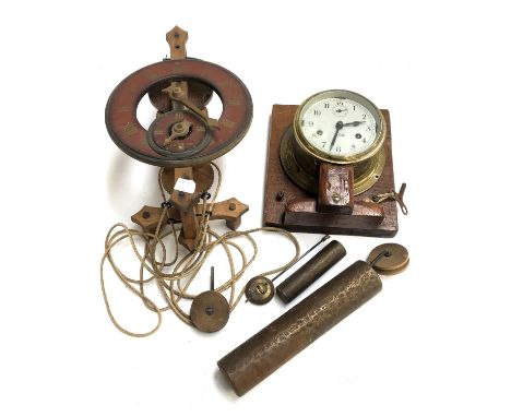 A Sestrel ships chronometer; together with a Baumann A.G. Swiss black forest clock (af) 
