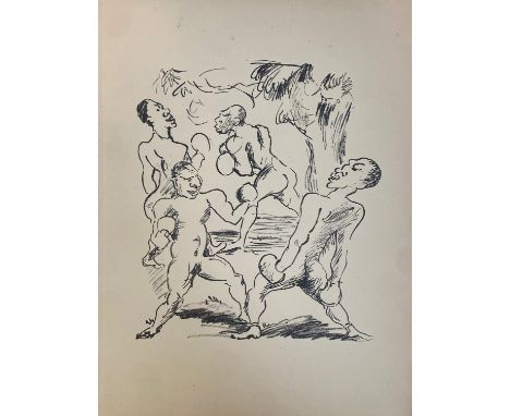 Rudolf Grossman (1882-1941), 'Die Boxer', from 'Deutsche Graphiker der Gegenwart', lithograph, 1920, 32.5x24cm 