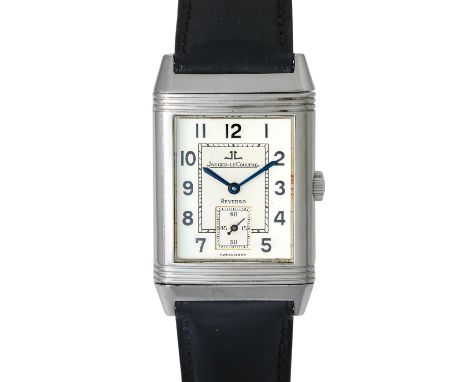 JAEGER-LECOULTRE Reverso Grande Taille, Ref. 270.8.62. Armbanduhr. Ca. 1990/2000er Jahre. Edelstahl. Handaufzug-Werk, Kaliber