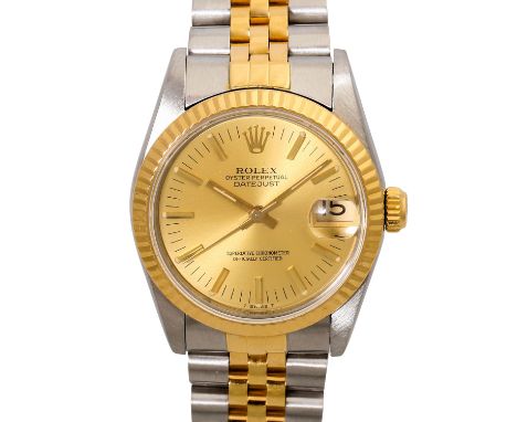 ROLEX Vintage Datejust 31, Ref. 68273. Damenuhr. Ca. 1980er Jahre. Edelstahl/Gold 18K. Automatik-Werk, Kaliber 2135. Serien N