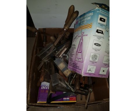 A BOX OF ASSORTED TOOLS