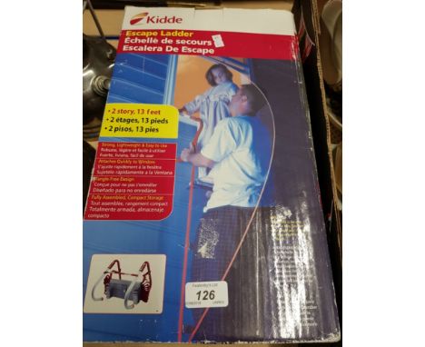 A BOXED KIDDE ESCAPE LADDER