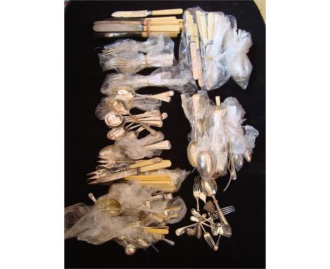 A quantity of A1 silver plated and stainless steel flatware.