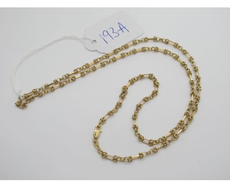 A 9ct Gold Fancy Link Chain, 64cm long (12.5grams). 