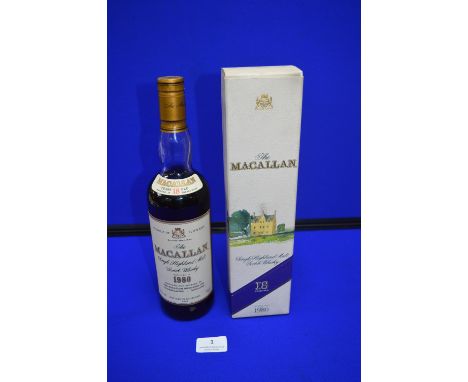The Macallan 18 Year Old Single Malt Scotch Whisky 1980 