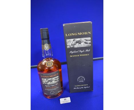 Longmorn 15 Year Old Single Malt Highland Scotch Whisky 