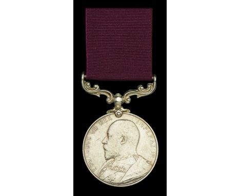 An Army Long Service and Good Conduct Medal awarded to Private D. R. Urquhart, Seaforth Highlanders, later Army Service Corps