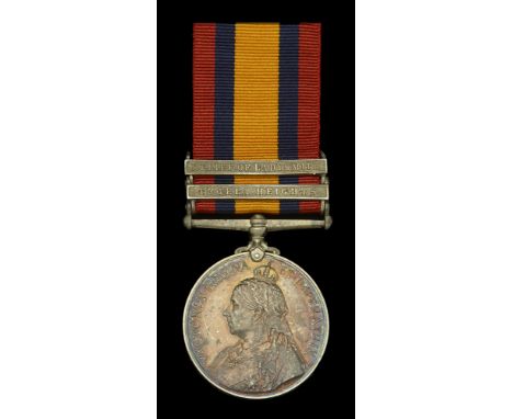 Queen’s South Africa 1899-1902, 2 clasps, Tugela Heights, Relief of Ladysmith (26036 Gnr: H. J. Roberts. R.H.A.) good very fi