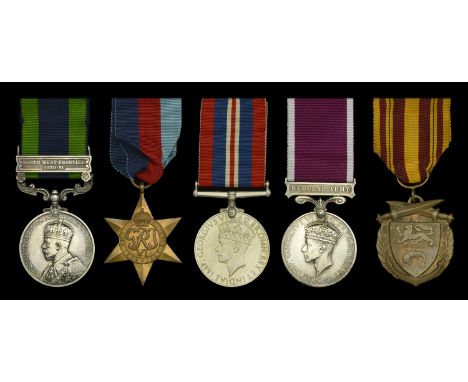 Four: Sergeant L. A. Barrett, 15th/19th Hussars  India General Service 1908-35, 1 clasp, North West Frontier 1930-31 (545336 