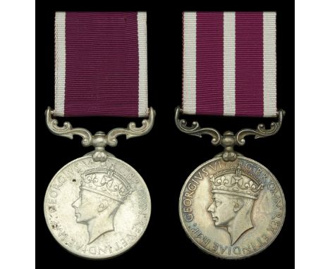 Indian Army L.S. & G.C., G.V.R., 1st issue (3869 L-Nk. Asam Khan, 4-13 F.F. Rif.); Indian Army Meritorious Service Medal, G.V