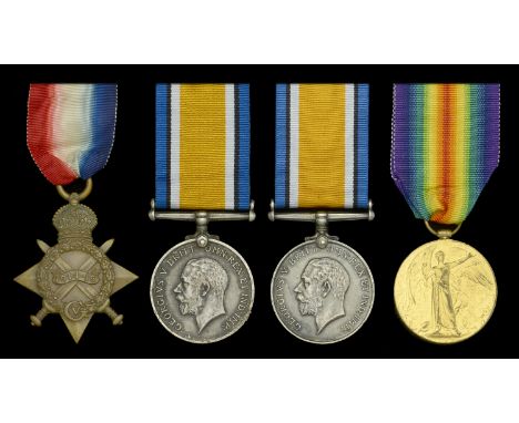 1914-15 Star (23043 Pte. E. W. P. Dobson. Norf. R.); British War Medal 1914-20 (2) (84215 Pte. T. Dobson. North’d. Fus.; 5469