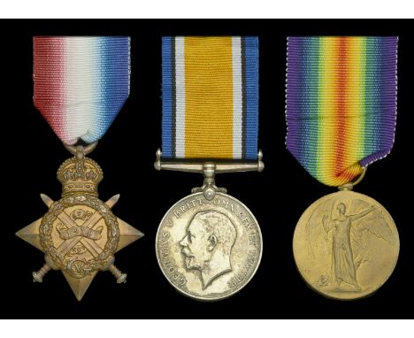 Three: Sergeant G. Howell, Yorkshire Regiment and Machine Gun Corps  1914 Star (8499 Pte. G. Howell. 2/York: R.); British War