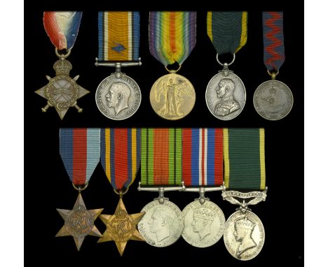 Four: Acting Sergeant F. Byron, Royal Field Artillery 1914-15 Star (272. Cpl. F. Byron, R.F.A.); British War and Victory Meda