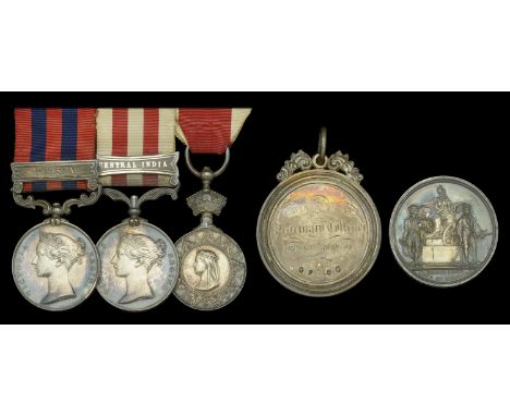 The Victorian campaign group of three awarded to Staff Veterinary Surgeon William Lamb, 3rd Bombay Light Cavalry  India Gener