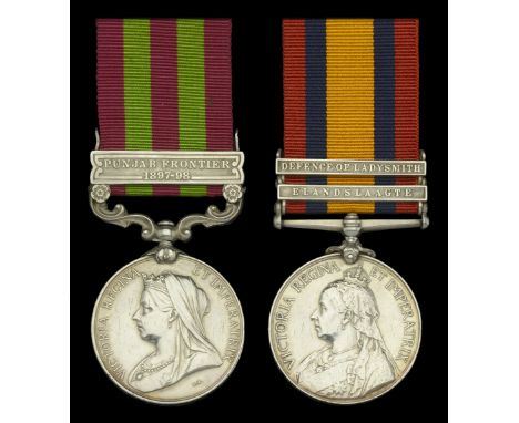 Pair: Major G. F. Mappin, 4th (Royal Irish) Dragoon Guards  India General Service 1895-1902, 1 clasp, Punjab Frontier 1897-98