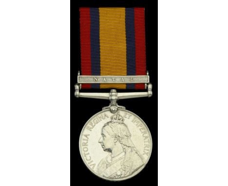 Queen’s South Africa 1899-1902, 1 clasp, Natal (7312 Pte. H. Hughes, R. Welsh Fus:) good very fine  £100-£140