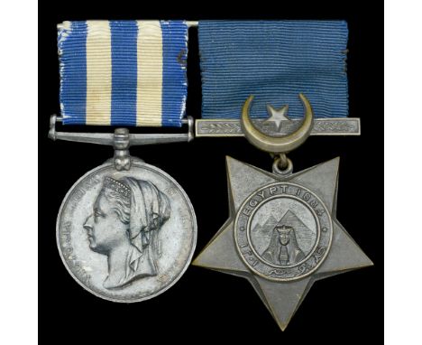 Pair: Paymaster-in-Chief R. J. M. Macleod, Royal Navy   Egypt and Sudan 1882-89, undated reverse, no clasp (R. J. M. Macleod,