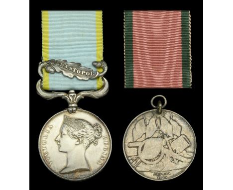 Crimea 1854-56, 1 clasp, Sebastopol (George Thomas. H.M.S. Diamond) privately impressed naming; together with a Turkish Crime