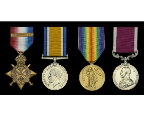 Four: Sergeant F. George, Royal Army Service Corps  1914 Star, with clasp (T-21336 Sjt. F. George. A.S.C.); British War and V