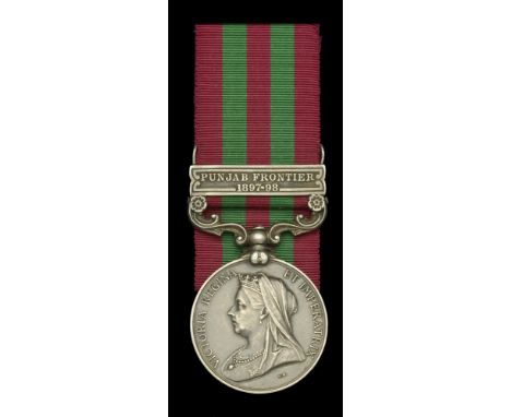 India General Service 1895-1902, 1 clasp, Punjab Frontier 1897-98 (11767 Dvr. H. J. Stevens K. By. R.H.A.) minor edge bruisin