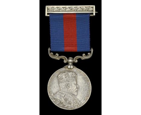 A scarce E.VII.R. ‘North West Frontier’ I.D.S.M. awarded Lance Naik Hira, 57th Wilde’s Rifles (Frontier Force), for his galla