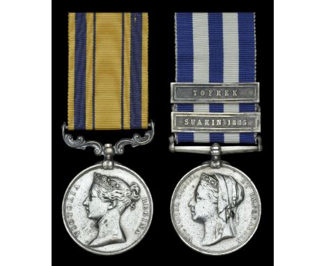 Pair: Chief Petty Officer H. Gable, Royal Navy, who was wounded at the Battle of Tofrek on 22 March 1885 when, as part of the