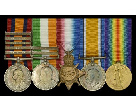 Five: Driver C. W. Farrow, Royal Horse Artillery, later Army Service Corps and Labour Corps  Queen’s South Africa 1899-1902, 