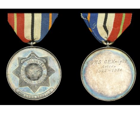 Shanghai Volunteer Corps Long Service Medal, silver, reverse engraved ‘C.Q.M.S. G. E. Knight Active 1922-1934’, good very fin