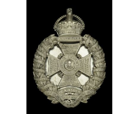 Rifle Brigade Officer’s Shoulder Belt Plate A good example, on a silver plate within a laurel wreath with battle honours, the