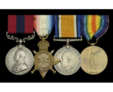 A Great War ‘Western Front’ D.C.M. group of four awarded to Gunner W. L. Gale, South Midland (Warwickshire) Heavy Battery, Ro