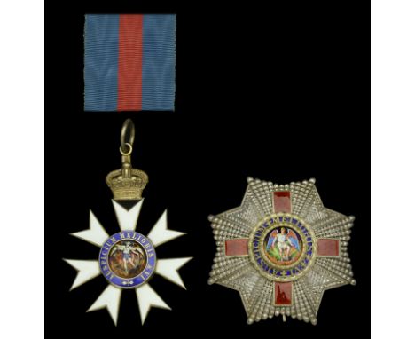 The Most Distinguished Order of St. Michael and St. George, K.C.M.G., Knight Commander’s set of insignia, comprising neck bad