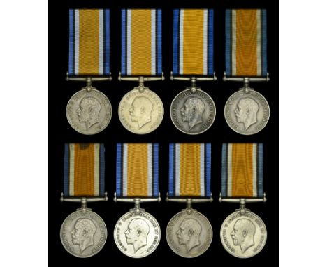 British War Medal 1914-20 (8) (292337 Pte. F. Bolsworth. Ches. R.; 5002 Pte. H. Cobden. Ches. R.; 4161 Pte. T. Cotterill. Che