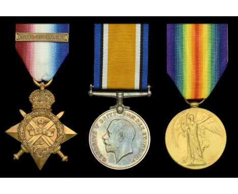 Three: Private W. Higgins, Royal Dublin Fusiliers, who was captured and taken Prisoner of War  1914 Star, with clasp (7628 Pt