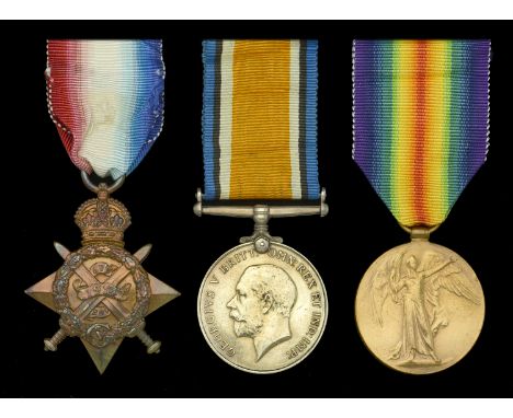 Three: Acting Sergeant J. D. Bufford, Army Veterinary Corps  1914 Star (325 Pte. J. D. Bufford. A.V.C.); British War and Vict