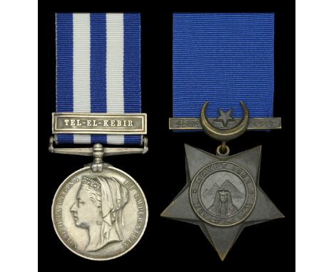 Pair: Major J. H. Hussey, 4th (Royal Irish) Dragoon Guards, who was Mentioned in Despatches and awarded the Ottoman Order of 