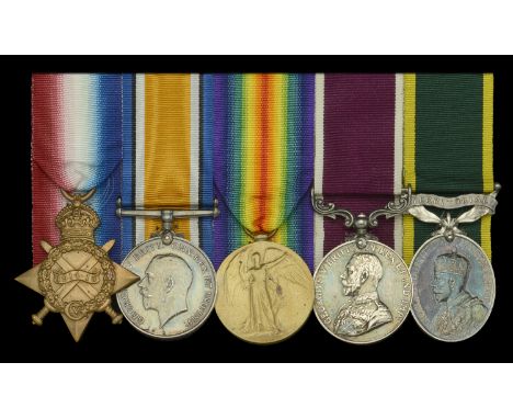 Five: Wheeler Quartermaster Sergeant W. H. J. Wheeler, Royal Horse Artillery, who was severely wounded in 1916 during the Bat