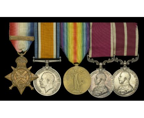 Five: Company Quartermaster Sergeant W. T. Darrell, Royal Engineers  1914 Star, with clasp (21095 L.Cpl. W. T. Darrell. R.E.)