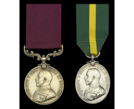 Army L.S. & G.C., G.V.R., 1st issue (Condr. W. E. Dobson. P.W.D.); Territorial Force Efficiency Medal, G.V.R. (800724 Sig: C.