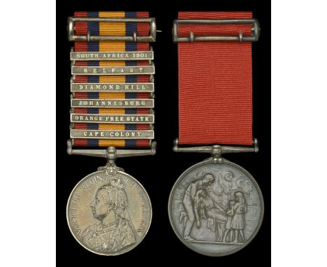 Pair: Acting Bombardier M. McCarthy, Royal Horse Artillery  Queen’s South Africa 1899-1902, 6 clasps, Cape Colony, Orange Fre