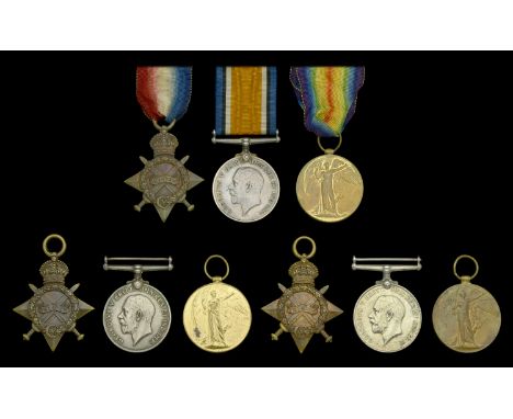 Three: Acting Sergeant J. H. Heath, Royal Engineers 1914-15 Star (58316. 2-Cpl. J. H. Heath. R.E.); British War and Victory M