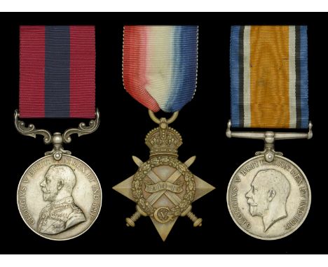 A Great War ‘Ypres 1915’ D.C.M. group of three awarded to Private J. Paul, 1st Battalion, Highland Light Infantry, who was al