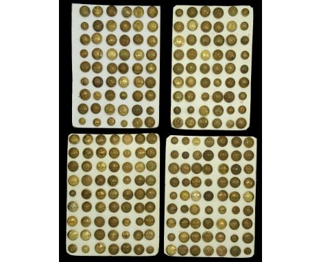 Buttons. A good selection of mainly Edwardian British Officer’s & Other Ranks Buttons, over four cards, including Royal Marin