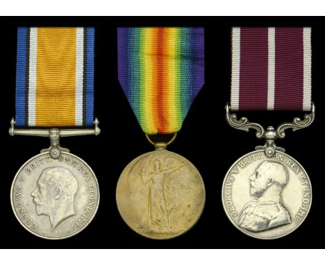 An interesting ‘North Russia’ M.S.M. group of three awarded to Acting Sergeant G. Rudolph, Royal Field Artillery  British War