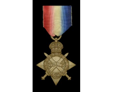 1914-15 Star (Stk-976 Pte. A. J. R. Frentzel. R. Fus:) good very fine £50-£70  ---  M.C. London Gazette 3 June 1918.  Alexand