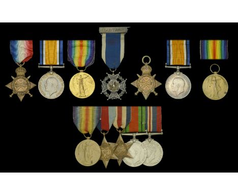 Three: Second Lieutenant W. Perry, 4th (Royal Irish) Dragoon Guards 1914-15 Star (10368 Pte. W. Perry. 4/D. Gds.); British Wa
