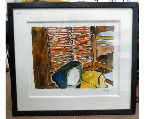 After Bob Dylan - 'Lakeside Cabin'&nbsp; Limited Edition 99/205 coloured print&nbsp; bears a pencil signature &amp; certifica
