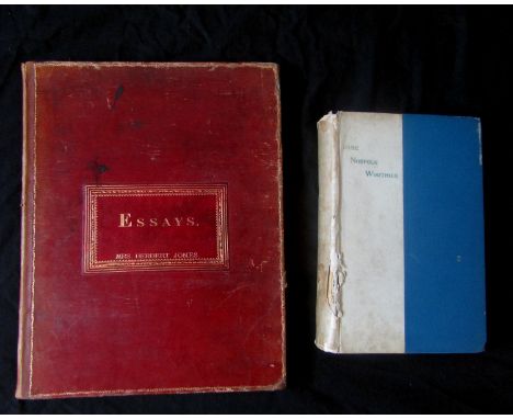 MRS HERBERT JONES [ie C RACHEL JONES]: 4 works bound together in one volume: HOUGHTON-IN-THE-BRAKE, CONTRIBUTED TO THE TRANSA